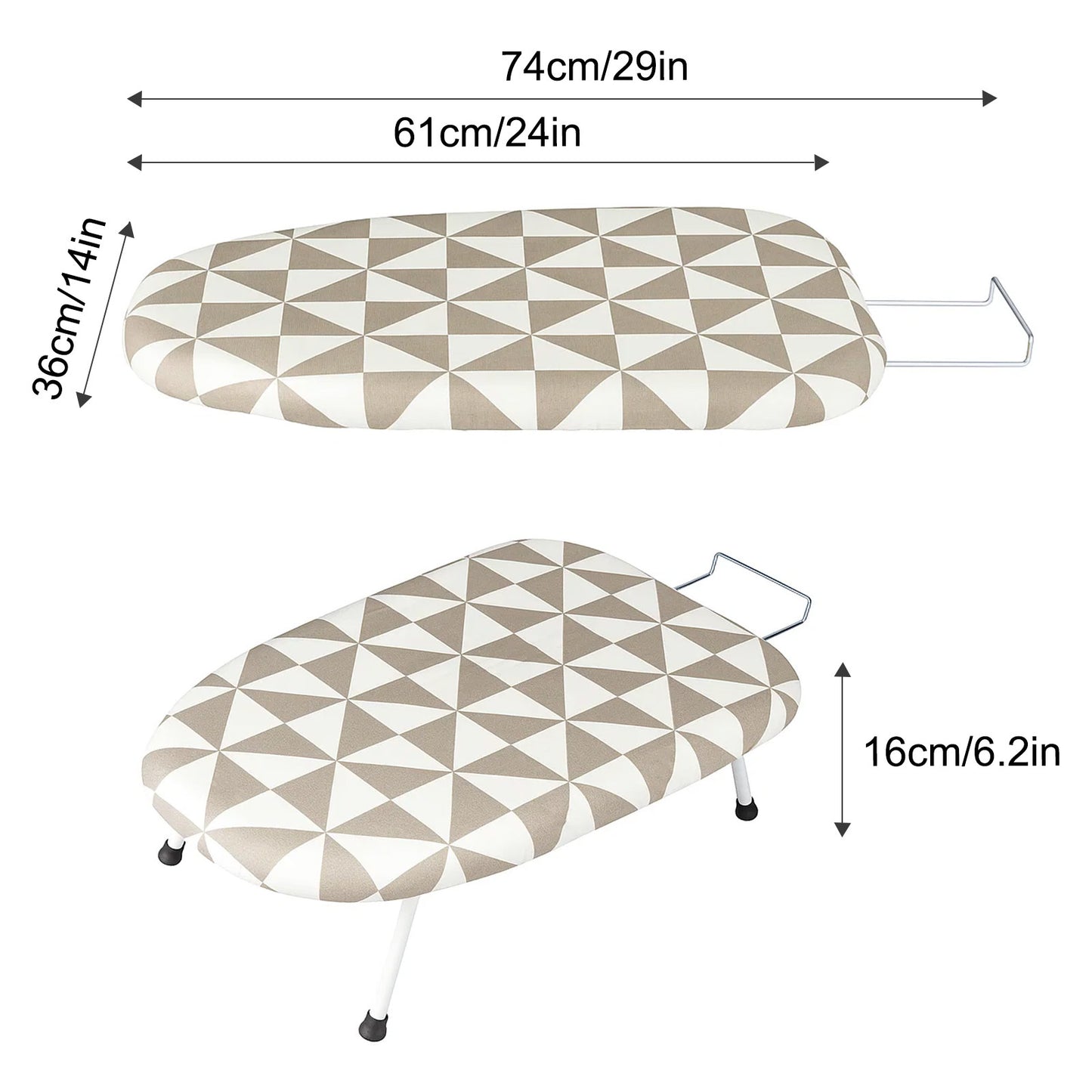 1pc Compact Folding Ironing Board with Space-Saving, Easy Storage, Multi-Use Design for Home Use, Durable Plastic Material, Ironing Boards