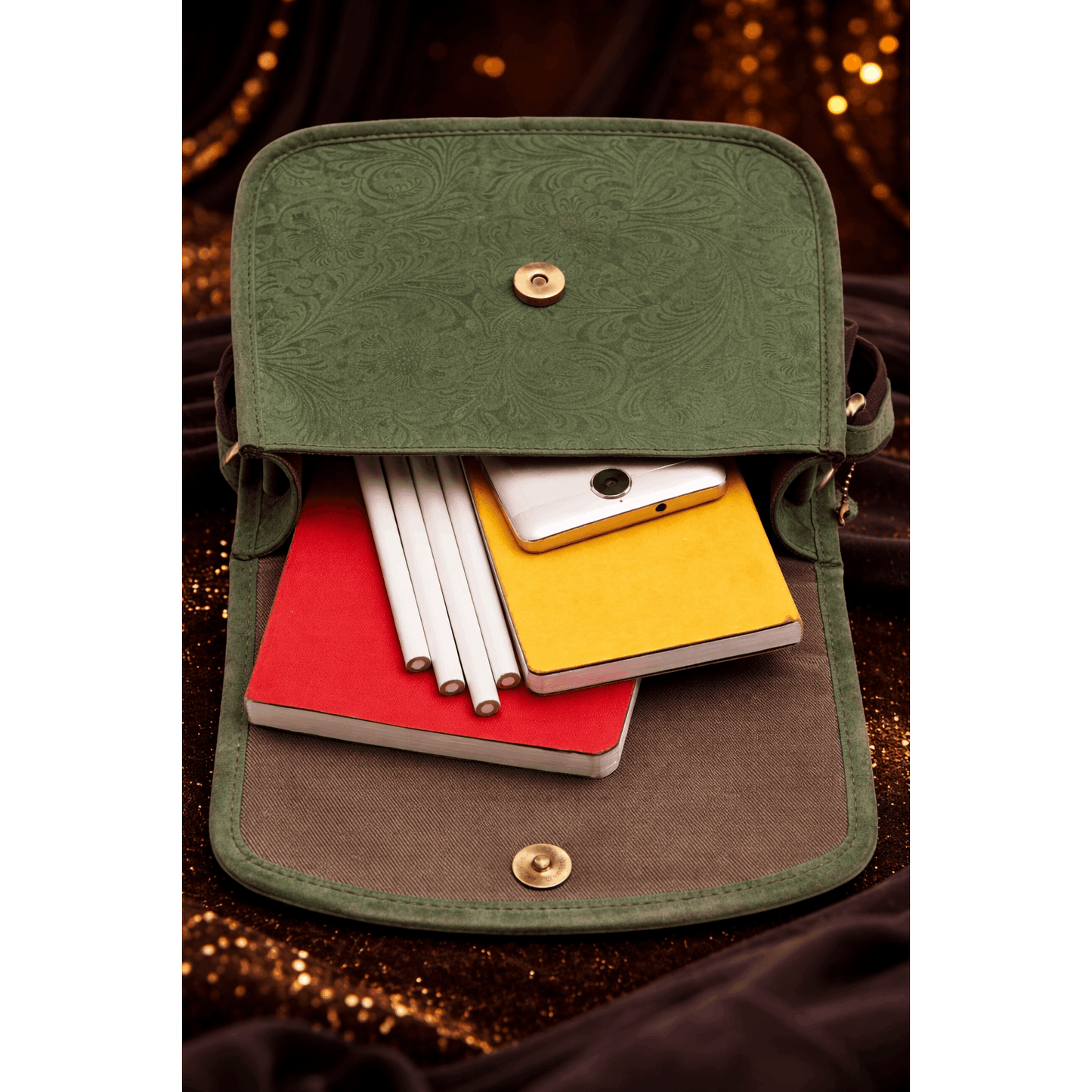Genuine Leather Bags for Women Flower emboss small Cross Body Bag for Everyday Travel Small Compact Handbag