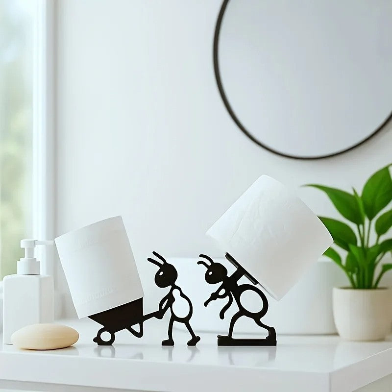 2pcs Funny Ant Toilet Paper Holder Set Bathroom Decor Gift Idea Perfect for Home Decor, Office Restrooms
