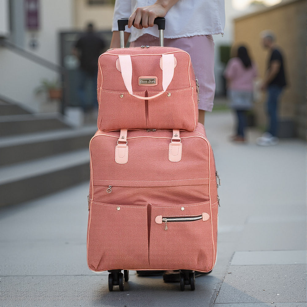 2 Piece Lightweight Rolling Luggage Set with Spinner Wheels, Suitcase Set, Spinner Luggage Set, Carry - on Suitcase and Matching Travel Bag for Business Trips, Versatile Luggage Solution for Vacation Getaways, Weekend Trips a