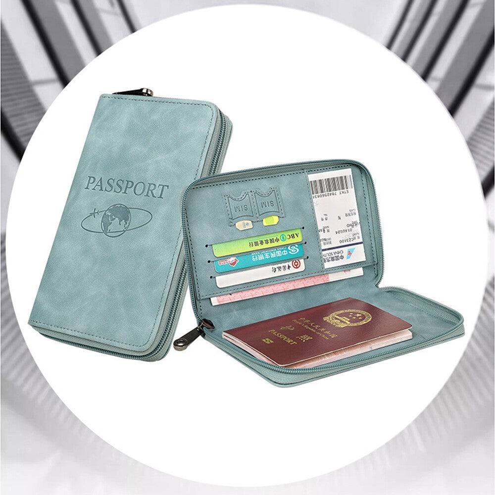 RFID Blocking Passport Holder Wallet, Multi-Functional Travel Passport Case & Card Organizer, Perfect for Everyday Use And Vacations