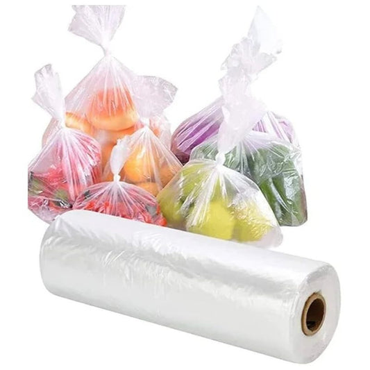 250 Food Storage Bags 9 X 14 X 18, Plastic Produce Bags on a Roll, Fruits, Vegetable, Bread and Grocery Clear Bags, 250 Bags per Roll