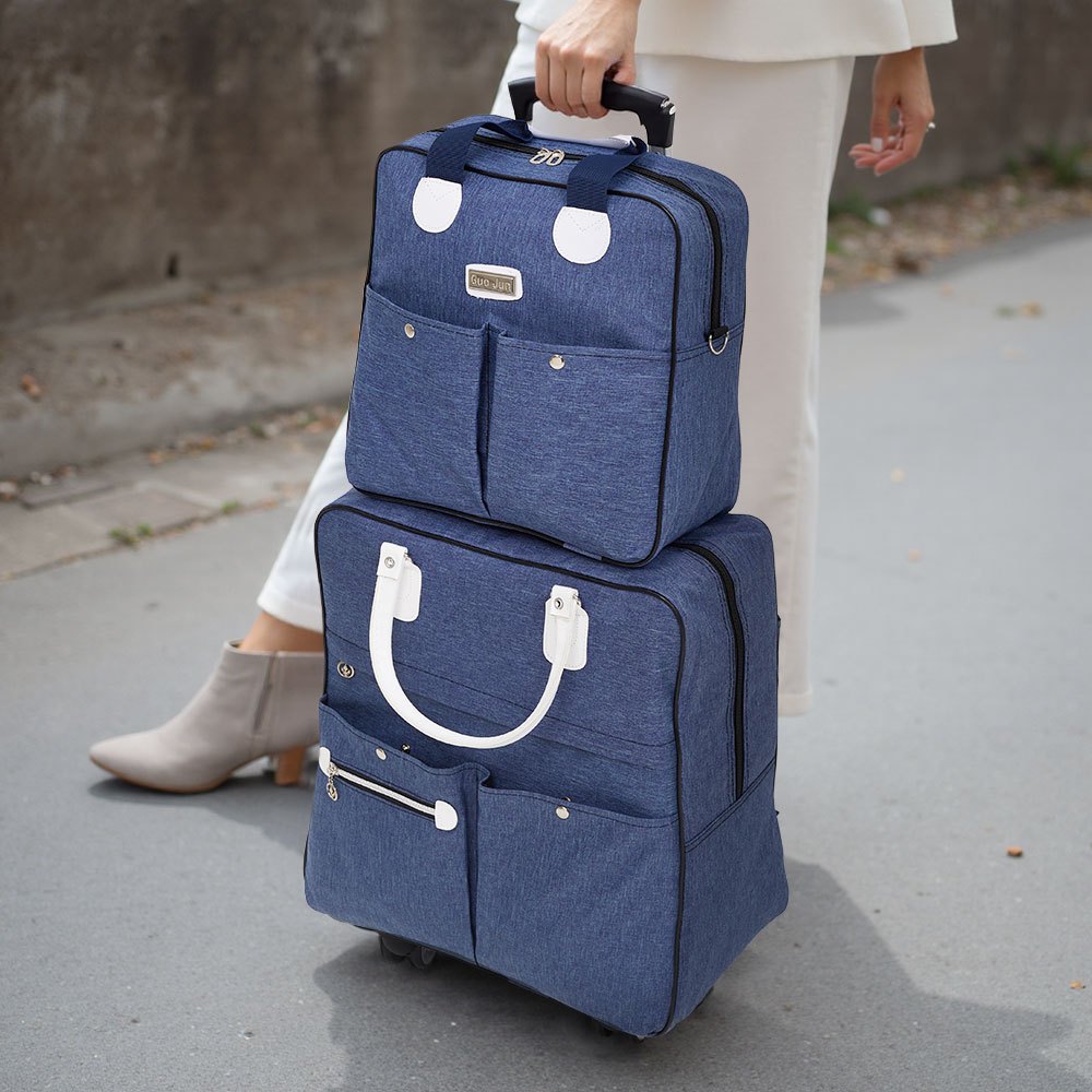 2 Piece Lightweight Rolling Luggage Set with Spinner Wheels, Suitcase Set, Spinner Luggage Set, Carry - on Suitcase and Matching Travel Bag for Business Trips, Versatile Luggage Solution for Vacation Getaways, Weekend Trips a