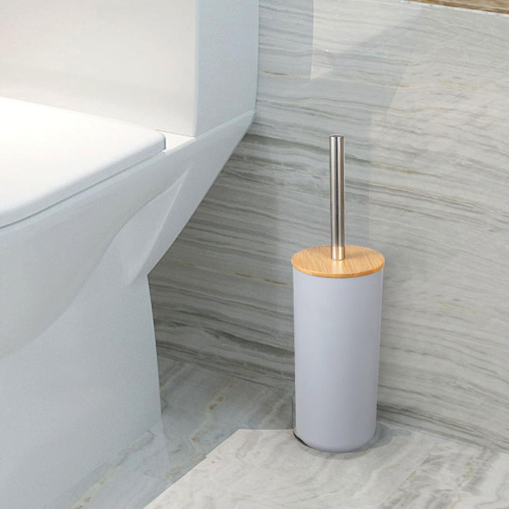 6pcs Bamboo Bathroom Accessories set, Luxury Bathroom Accessory Set Bathroom Bin And Toilet Brush Set Toothbrush Holder Tumbler Soap Dish Trash Can Soap Dispenser Bath Set Gift