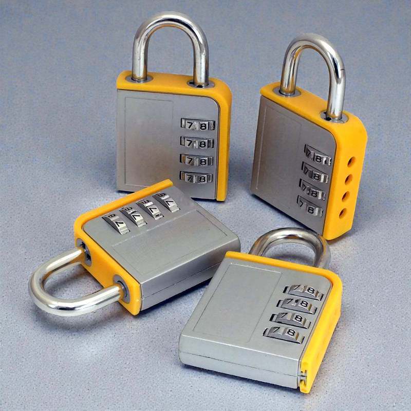 4-PACK Combination Padlock Lock Steel Shackle Gym Locker Toolbox - 5 Year Warranty