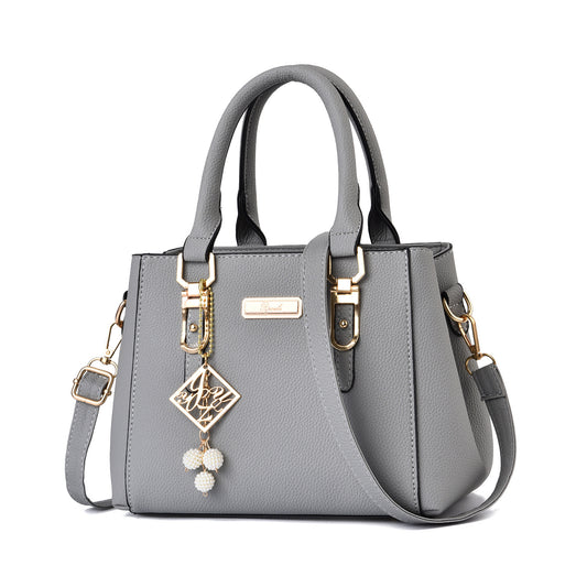 Large Capacity Shoulder Bag Leather Messenger Bag Trendy Handbags With Pendant,Multi-Compartment, Zipper Closure, Adjustable Strap, Elegant and Stylish Design, Ideal for Everyday and Travel Use