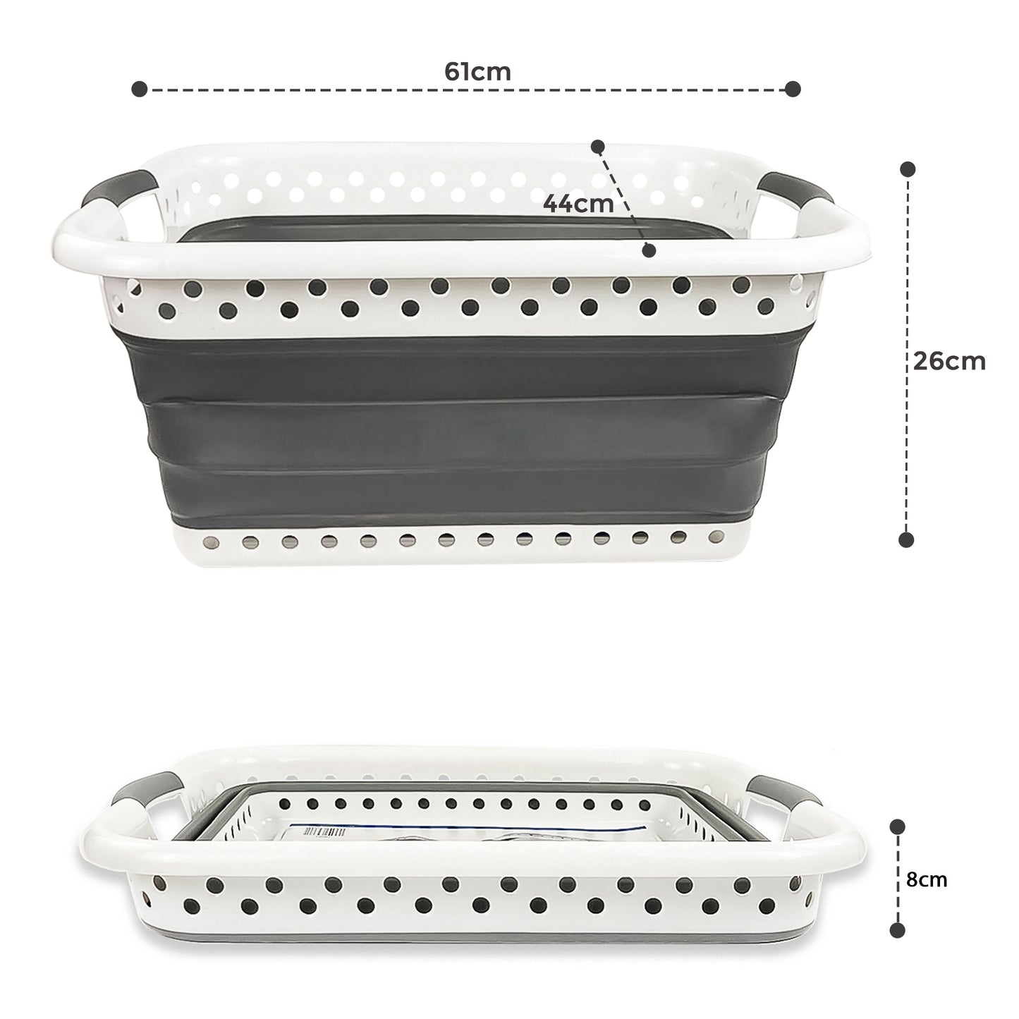 POP UP FOLDING COLLAPSIBLE LAUNDRY BASKET SPACE SAVING CLOTH WASHING BIN