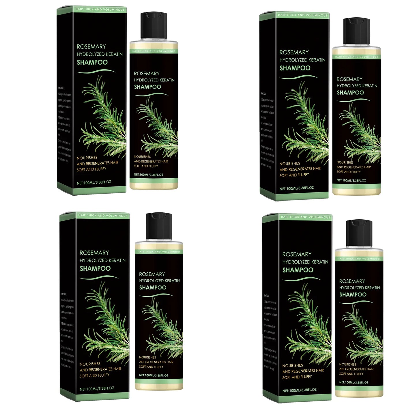 Rosemary Natural Shampoo Hair Thickness Loss Deep Nourishing Scalp Care Strengthen Repair Damaged Oil Control For Men Women