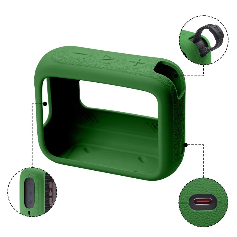 ZOPRORE Silicone Cover Case for JBL GO 4 Portable Bluetooth Speaker, Protective Carrying Case for JBL Go4 Speaker