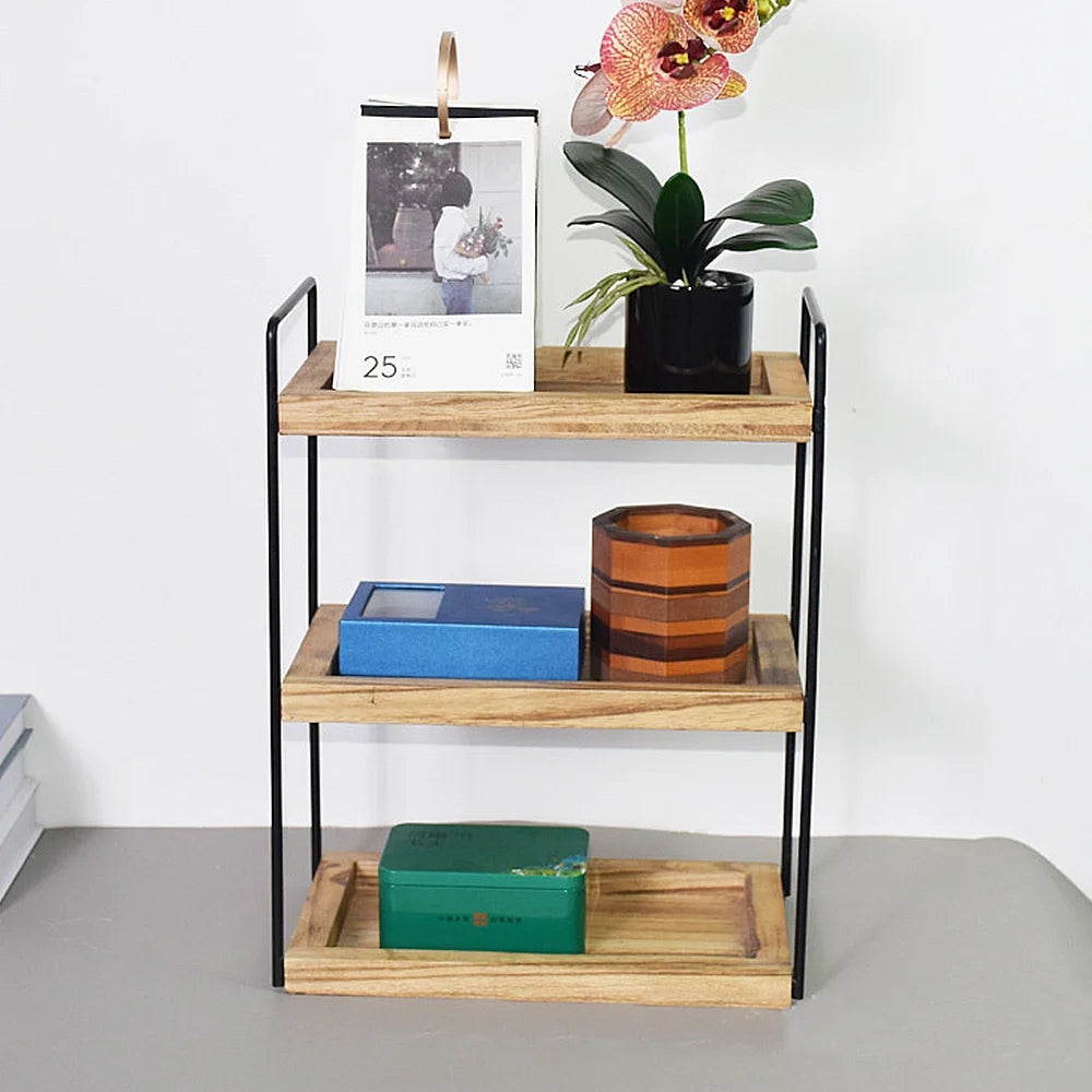 2/3 Tiers Countertop Shelf Kitchen Spice Storage Rack Space Saving Organizer Display Tray for Kitchen & Bathroom