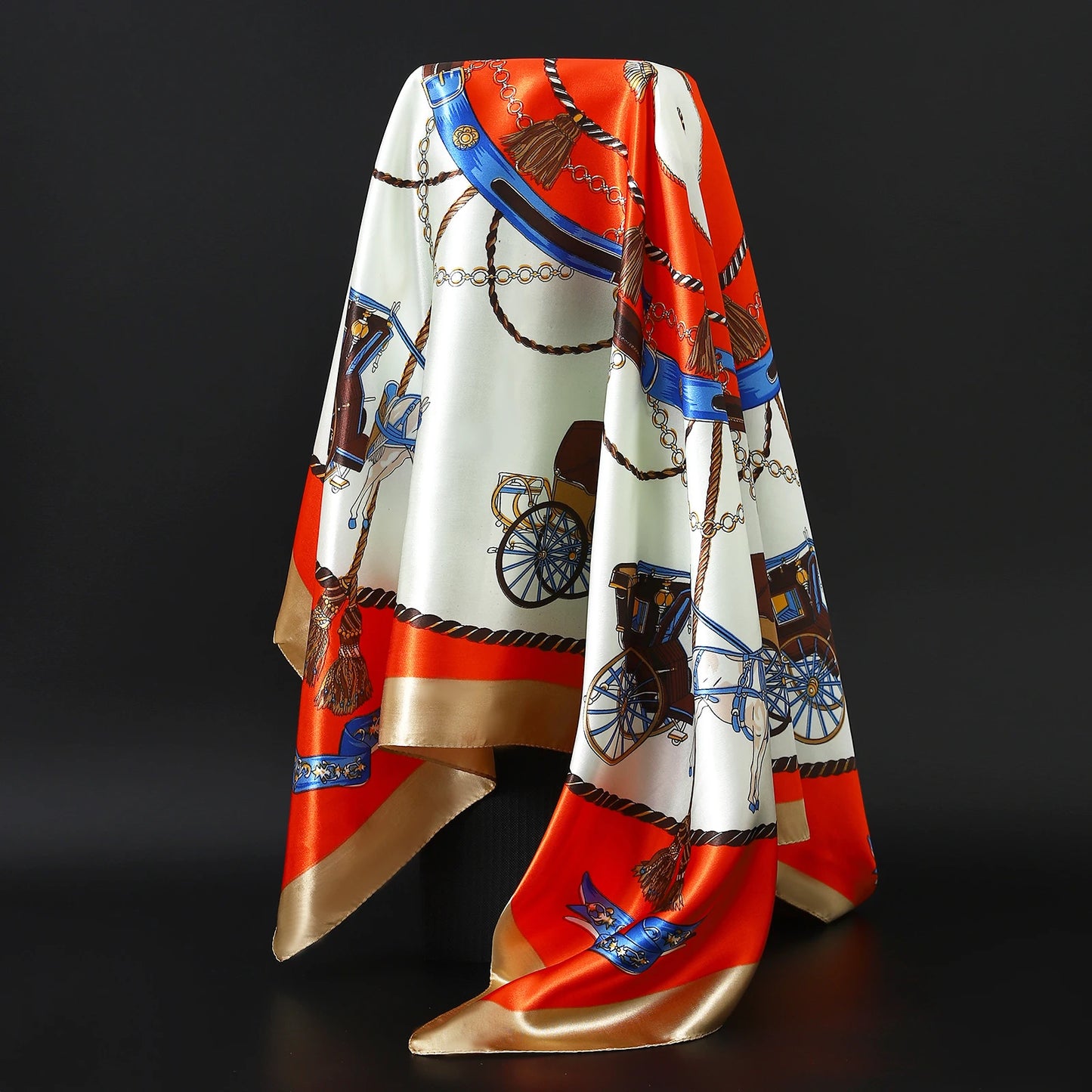 Popular Shawls Europe And America Fashion Bandannas New Print Sunscreen 90X90CM Kerchief Four Seasons Luxury Square Silk Scarves