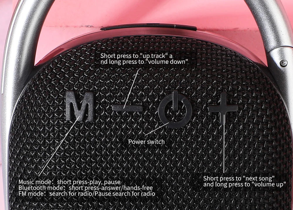 Portable Mini Bluetooth Speaker Sound Box Music Wireless Subwoofer Small Woofer Bass PC TV Radio FM Waterproof Caixa De Som Mp3