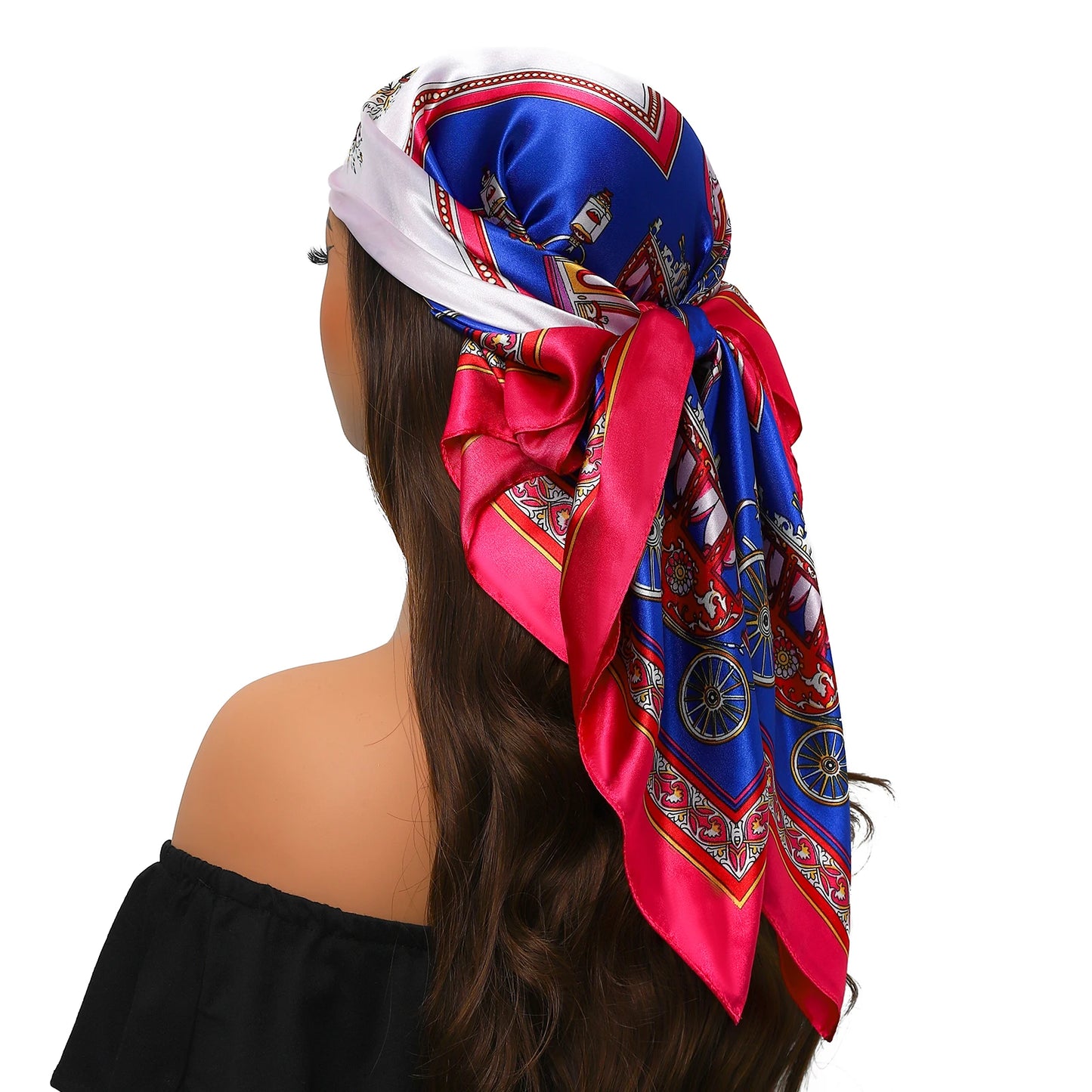Popular Shawls Europe And America Fashion Bandannas New Print Sunscreen 90X90CM Kerchief Four Seasons Luxury Square Silk Scarves