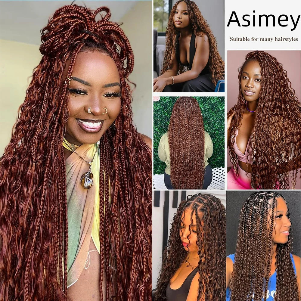 Deep Wave Bulk Human Hair for Braiding No Weft Human Braiding Hair For Boho Braids Brazilian Virgin Human Hair Extensions 33#