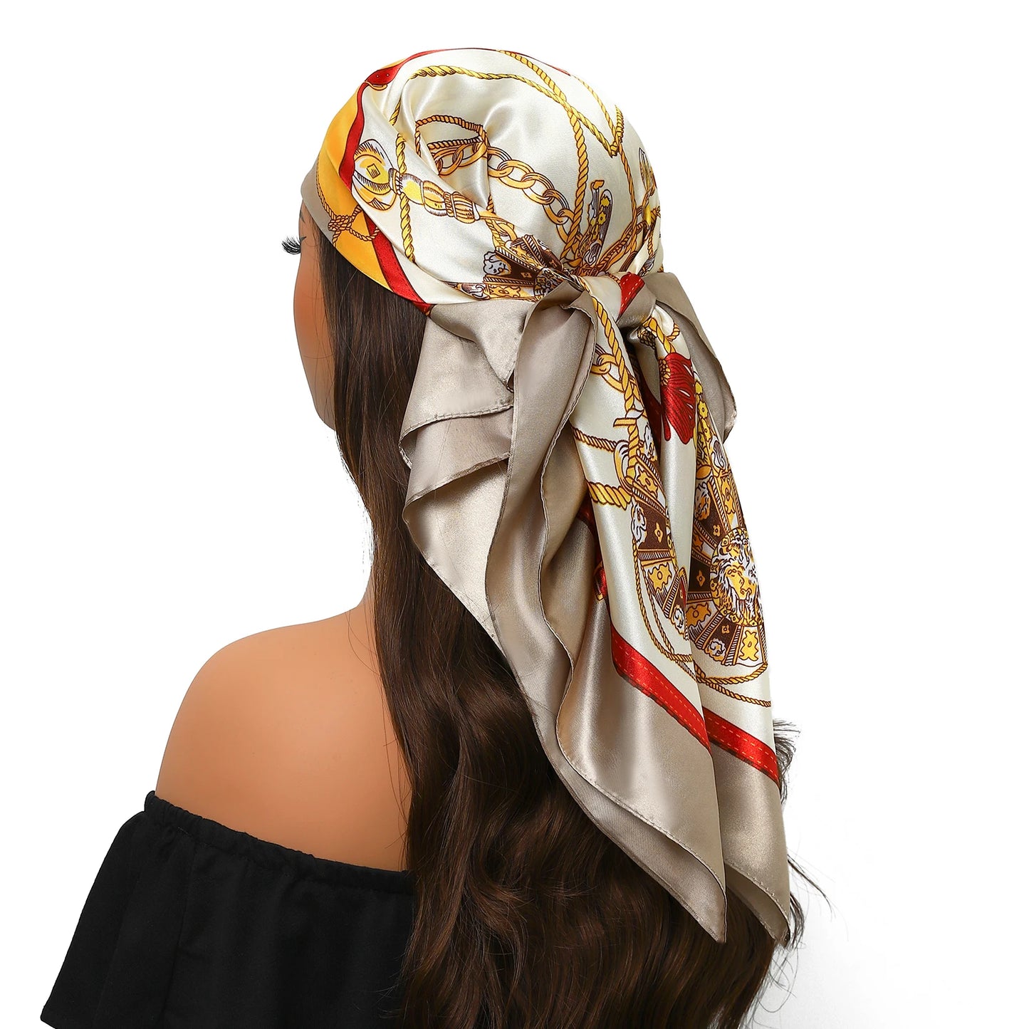 Popular Shawls Europe And America Fashion Bandannas New Print Sunscreen 90X90CM Kerchief Four Seasons Luxury Square Silk Scarves