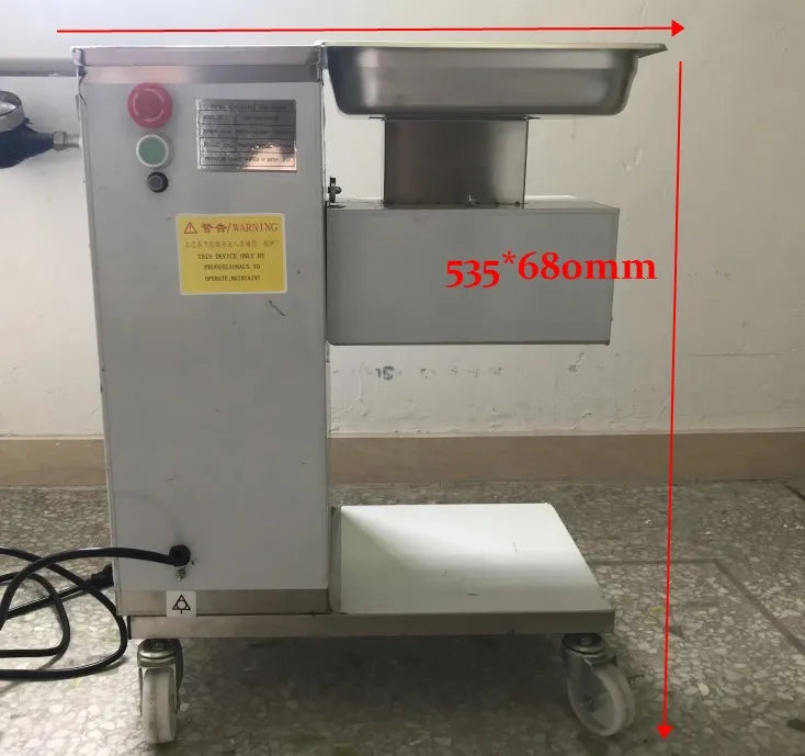 Electric Meat Cutter Machine 550W 5mm Slicer Shredder for Chicken Fish Pork 250lb/h Capacity Meat Cube Minced Cutting Tool