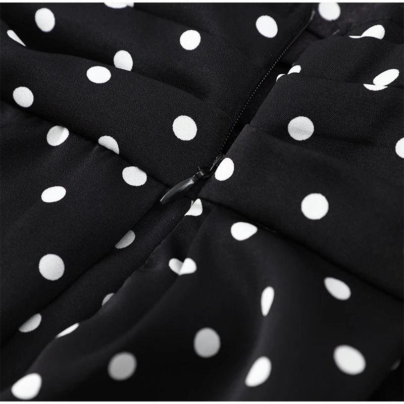 Polka Dot Halter Mini Dress Women Fashion Backless Sleeveless Off-shoulder Hollow Out Slim Short Vestidos 2026 Lady Party Gown