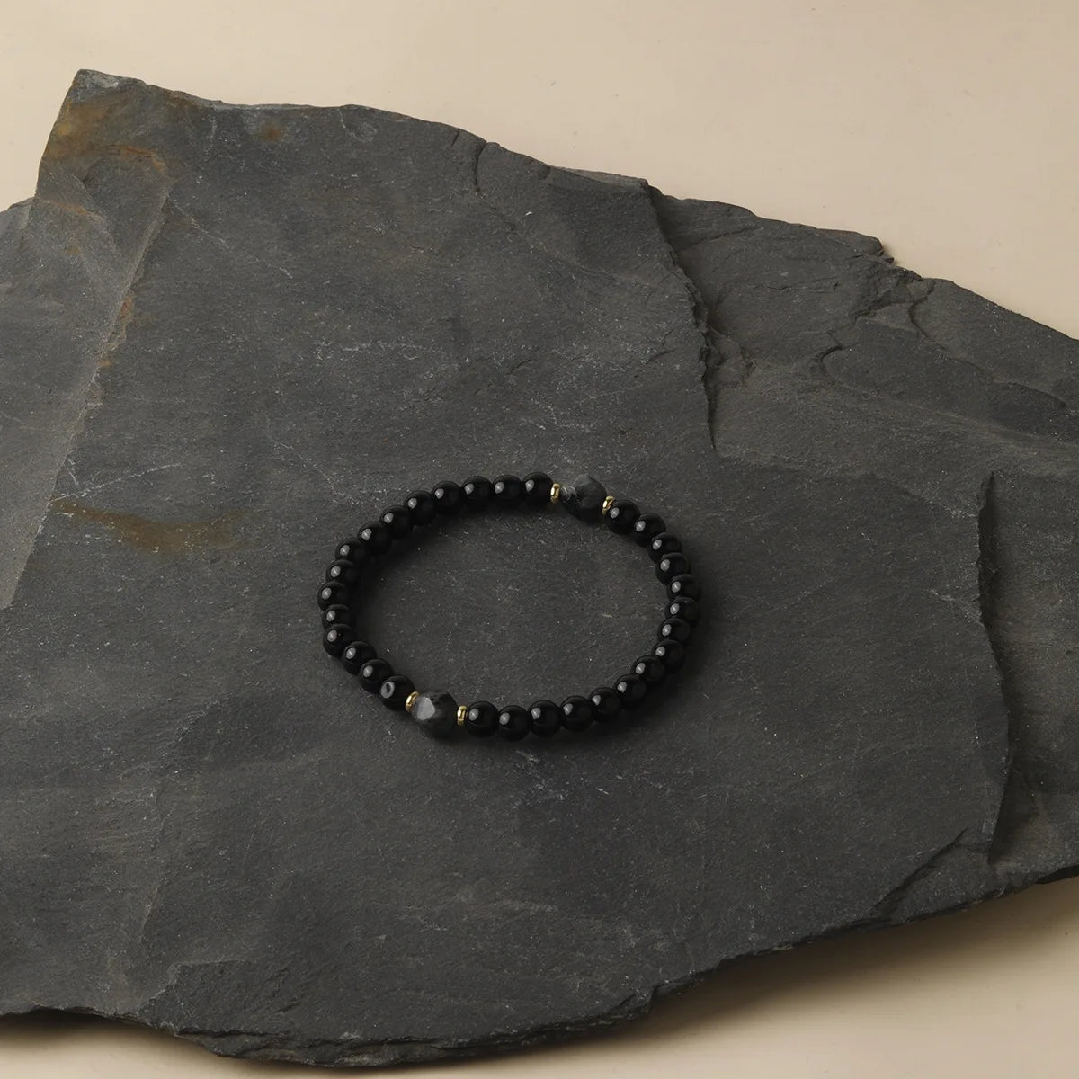 1 Pc Black Tourmaline Obsidian Bracelet Men And Women, The Ideal Choice Of Gift