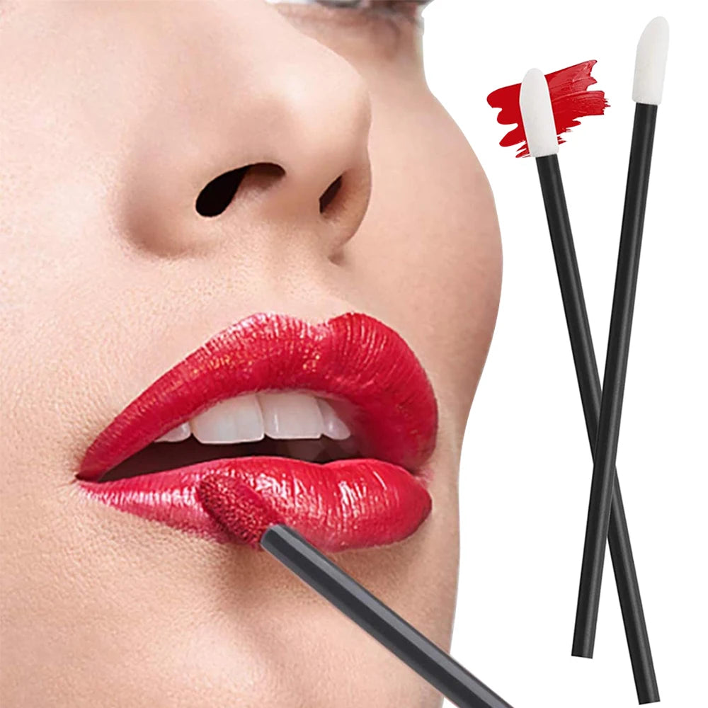 100/200pcs Lip Wands Applicators Eyelashes Brushes Lipstick Brush Mascara Applicator Gloss Wands Eyelash Extension Makeup Tool