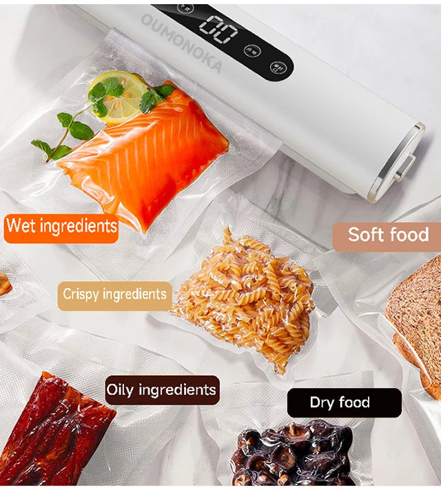 Professional Vacuum Kitchen Sealing Machine Sealer for Food Vacuumor for Products  Cuisine Packaging Plastic Bag Sealant