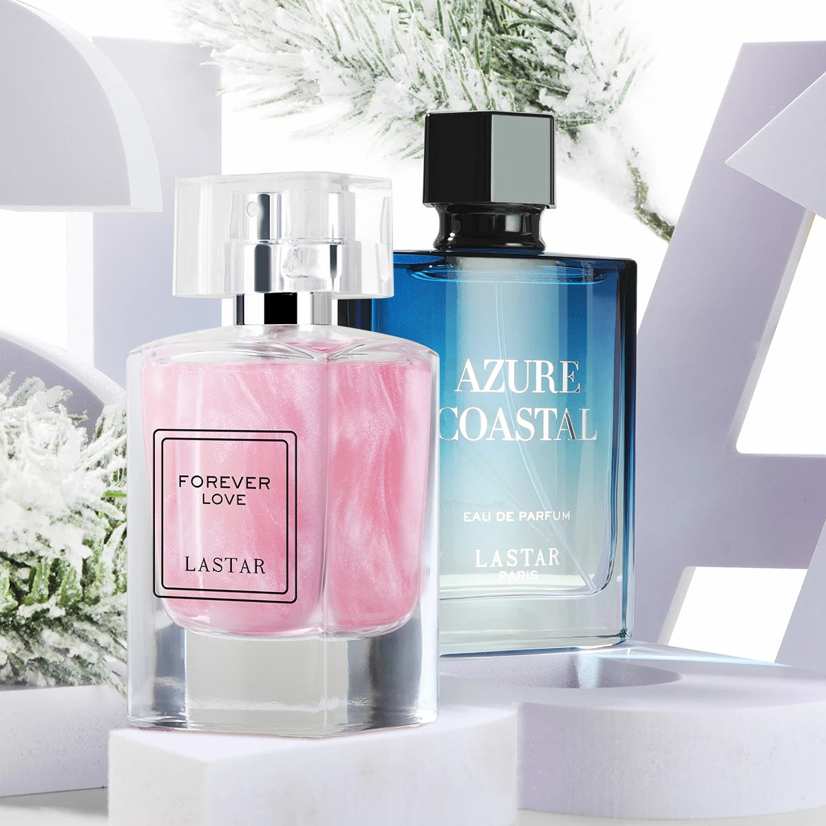 LASTAR Men's/Women's Perfume Set, 100ml/3.38fl oz, Jasmine & Cedar, long-lasting fragrance. Christmas/New Year gifts