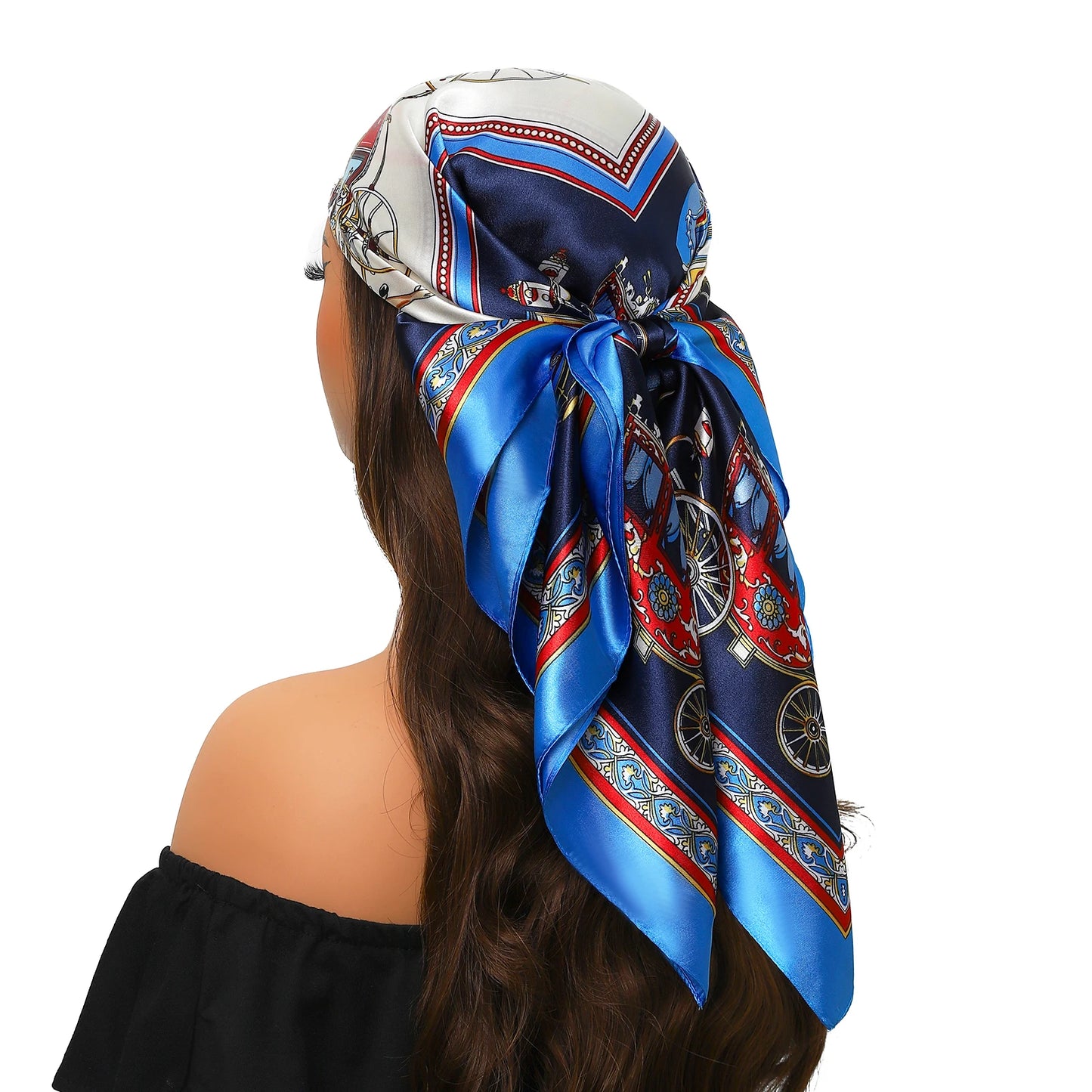 Popular Shawls Europe And America Fashion Bandannas New Print Sunscreen 90X90CM Kerchief Four Seasons Luxury Square Silk Scarves