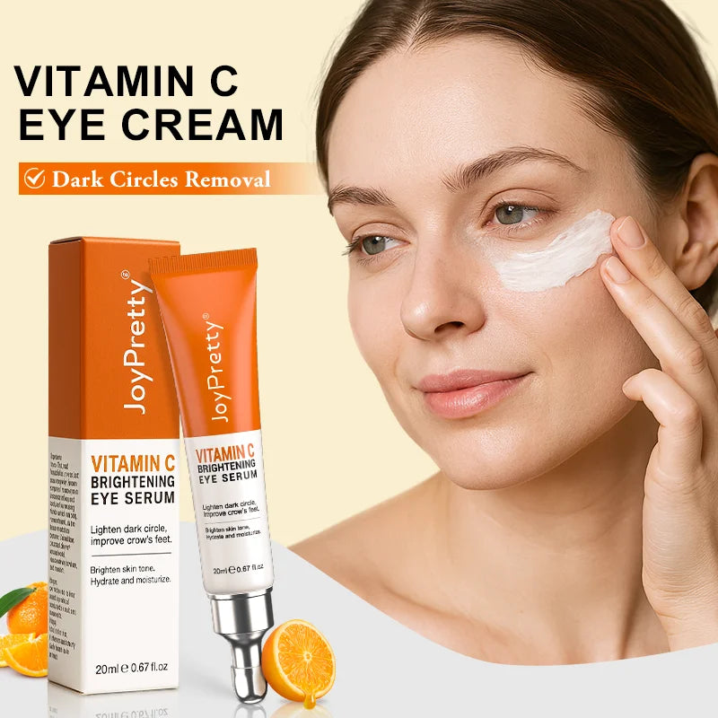 Anti Dark Circle Eye Cream Vitamin C Eye Bags Removal Whitening Lightening Cream Wrinkle Removal Serum Eyes Firming Skin Care