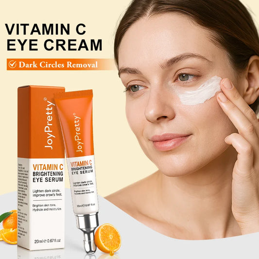 Anti Dark Circle Eye Cream Vitamin C Eye Bags Removal Whitening Lightening Cream Wrinkle Removal Serum Eyes Firming Skin Care
