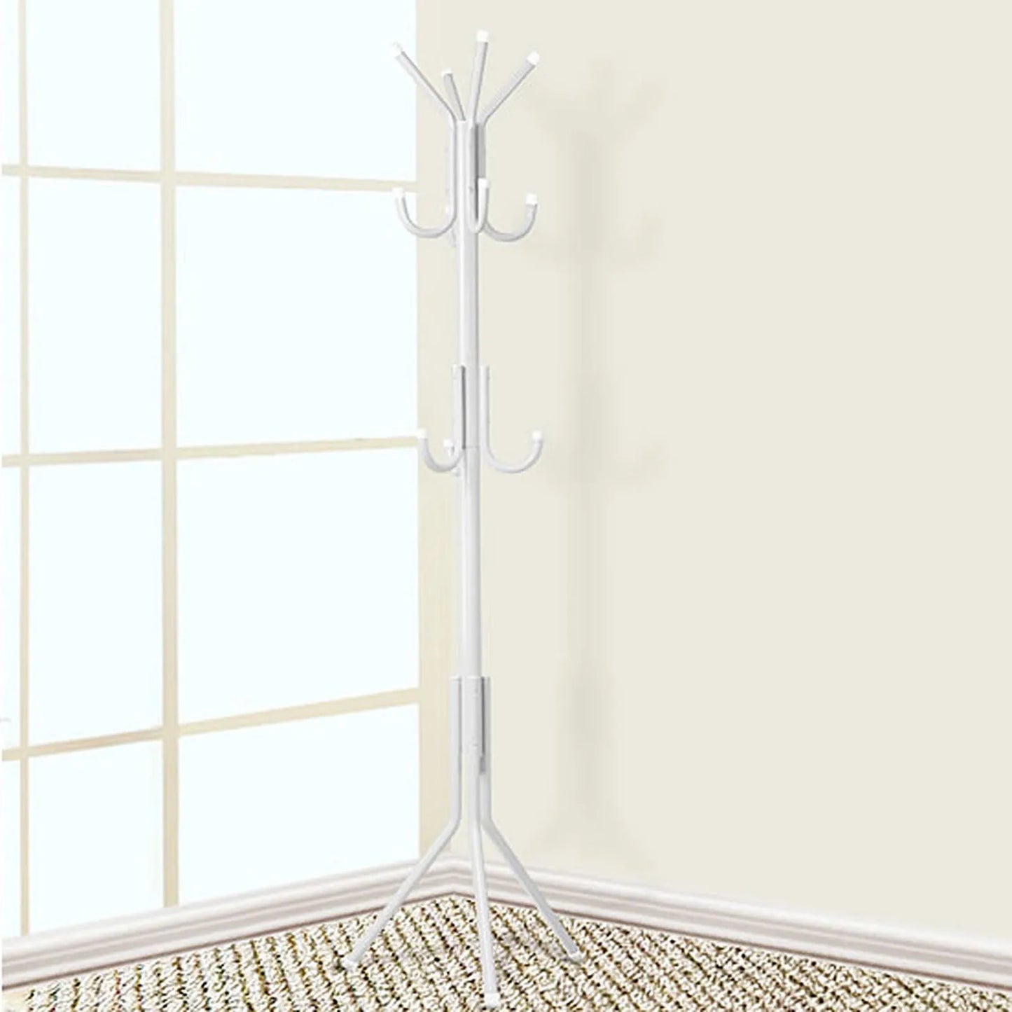 Clothes and Hats Rack Metal Multi Hooks Mobile and Convenient Coat Rack for Home Living Room Hangers Clothes Rack Stand