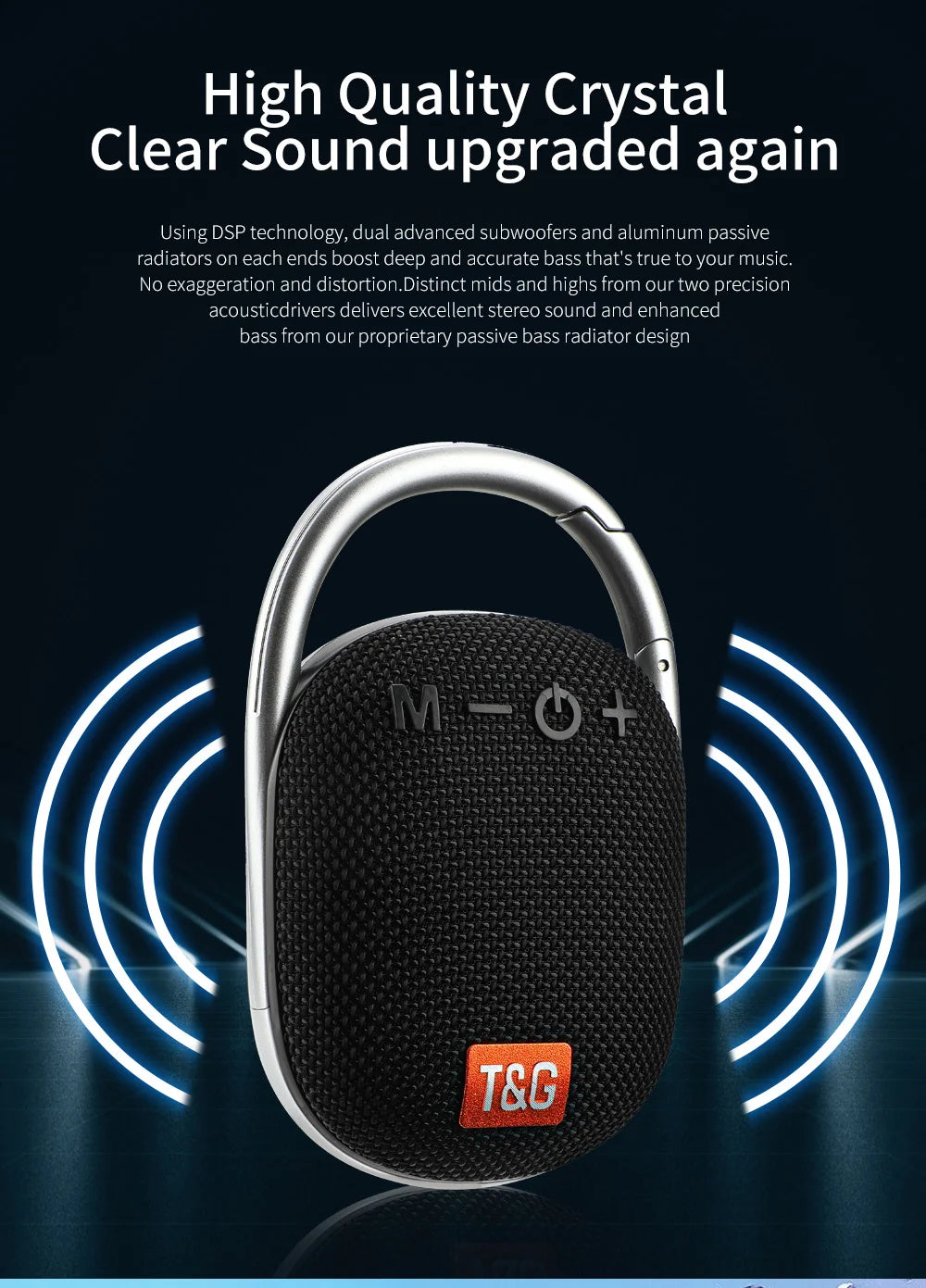 Portable Mini Bluetooth Speaker Sound Box Music Wireless Subwoofer Small Woofer Bass PC TV Radio FM Waterproof Caixa De Som Mp3