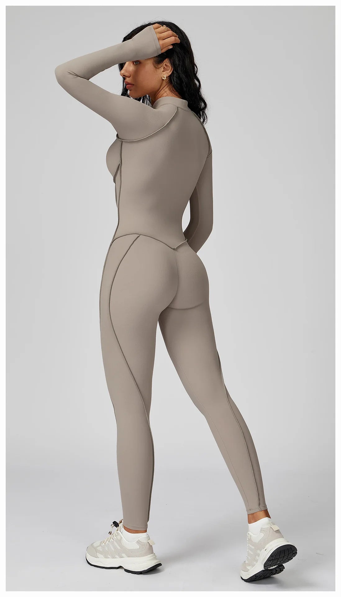 Yoga Bodysuit Long Sleeved Women's Tracksuits Gym Zipper Jumpsuits Sports Workout High-intensity Fitness One-piece Tights Suit