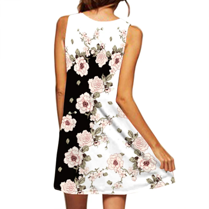 Cross Border Women's V-Neck Sleeveless Sexy Dress