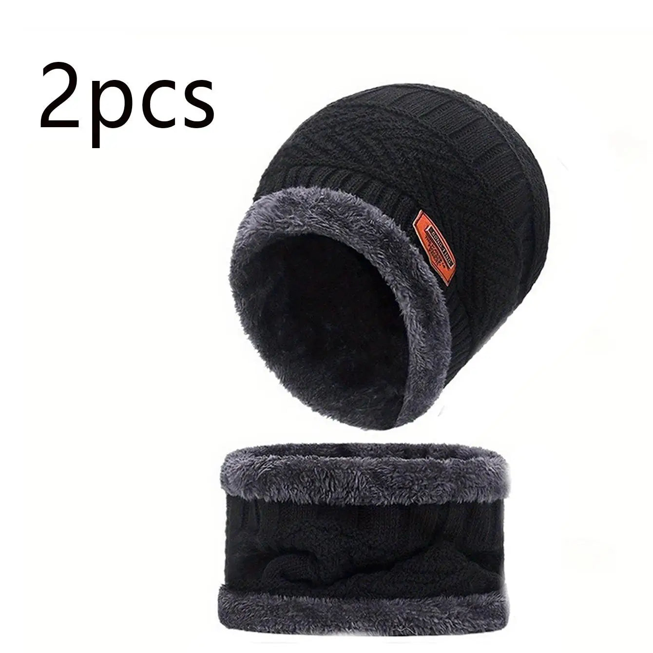 4pcs sets Winter Warm Velvet men Hat Scarf Gloves Set For men and women Girls Outdoor Riding Hat Beanies Neck Protection Scarf C
