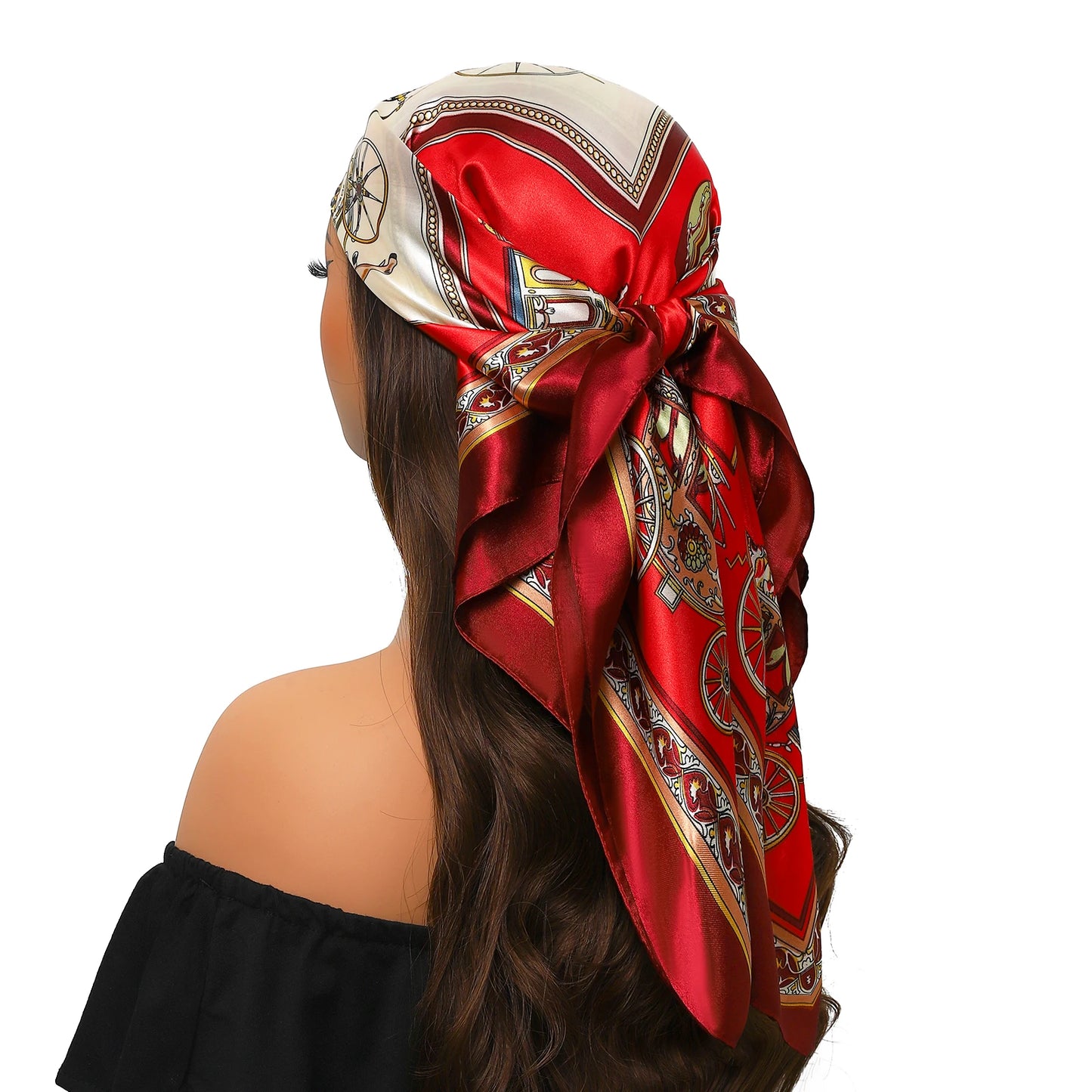 Popular Shawls Europe And America Fashion Bandannas New Print Sunscreen 90X90CM Kerchief Four Seasons Luxury Square Silk Scarves