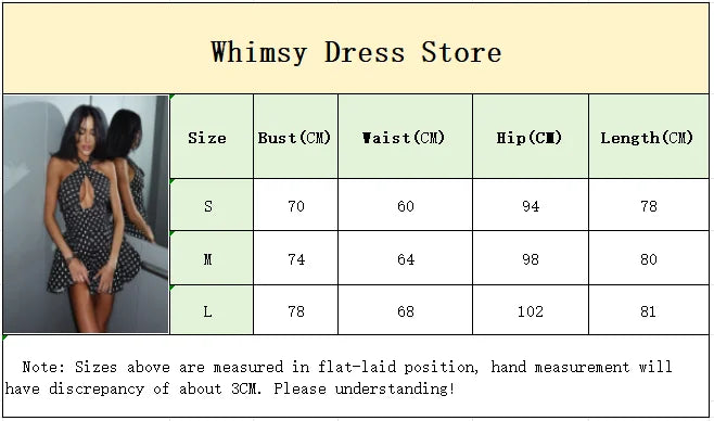 Polka Dot Halter Mini Dress Women Fashion Backless Sleeveless Off-shoulder Hollow Out Slim Short Vestidos 2026 Lady Party Gown