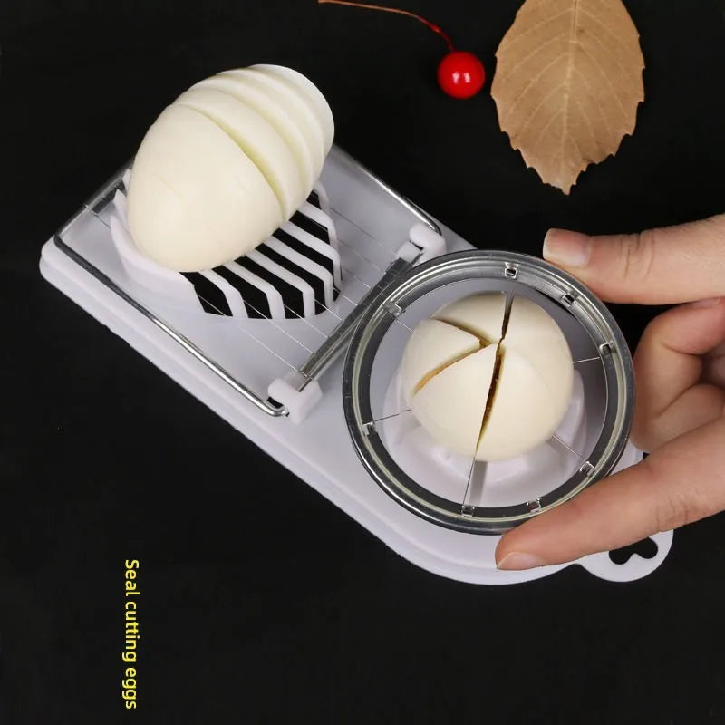 Multifunctional Egg Cutter Stainless Steel Egg Slicer Sectioner Cutter Mold Flower-Shape Luncheon Meat Cutter Kitchen Gadgets