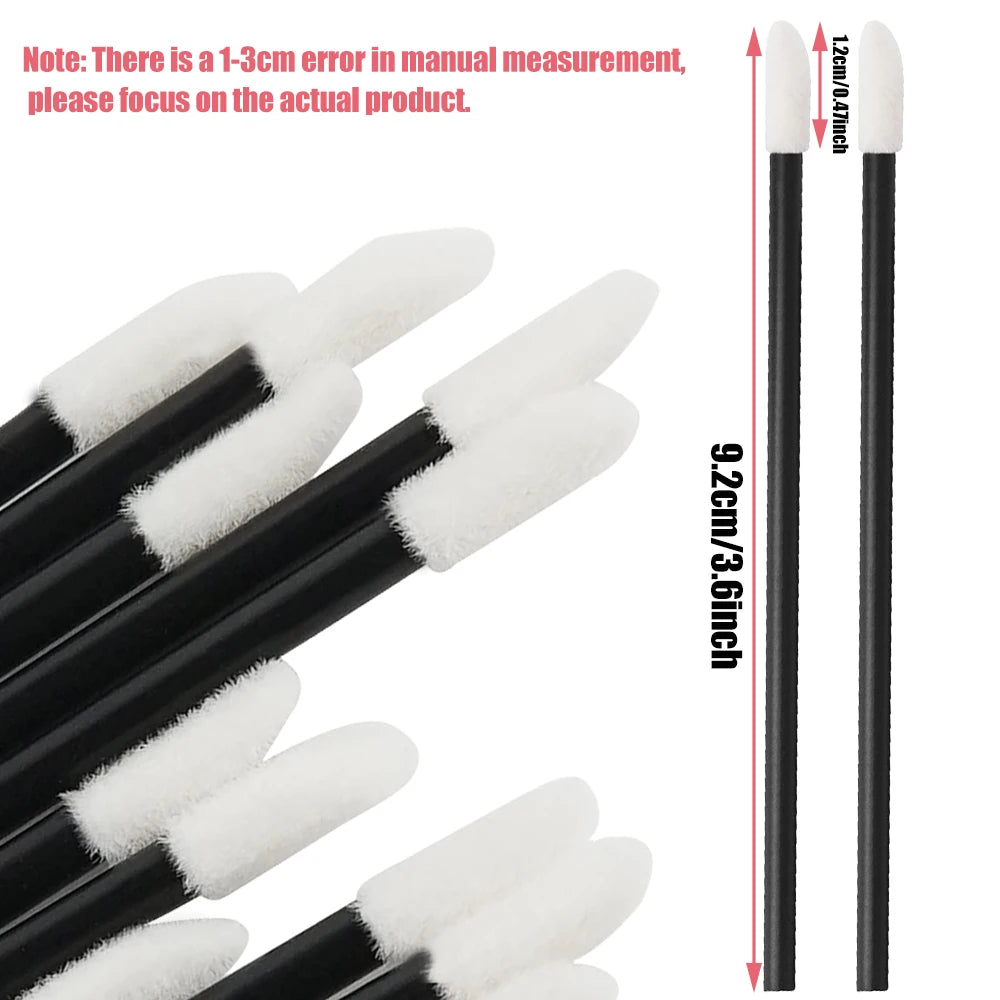 100/200pcs Lip Wands Applicators Eyelashes Brushes Lipstick Brush Mascara Applicator Gloss Wands Eyelash Extension Makeup Tool
