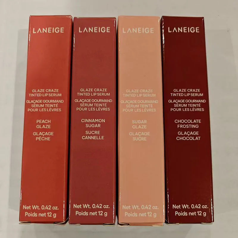 Laneige Donut Lip Balm Moisturizing Mirror Lip Gloss Lip Strawberry Raspberry Chocolate Glaze Smell Lipstick Transparent Lip Oil