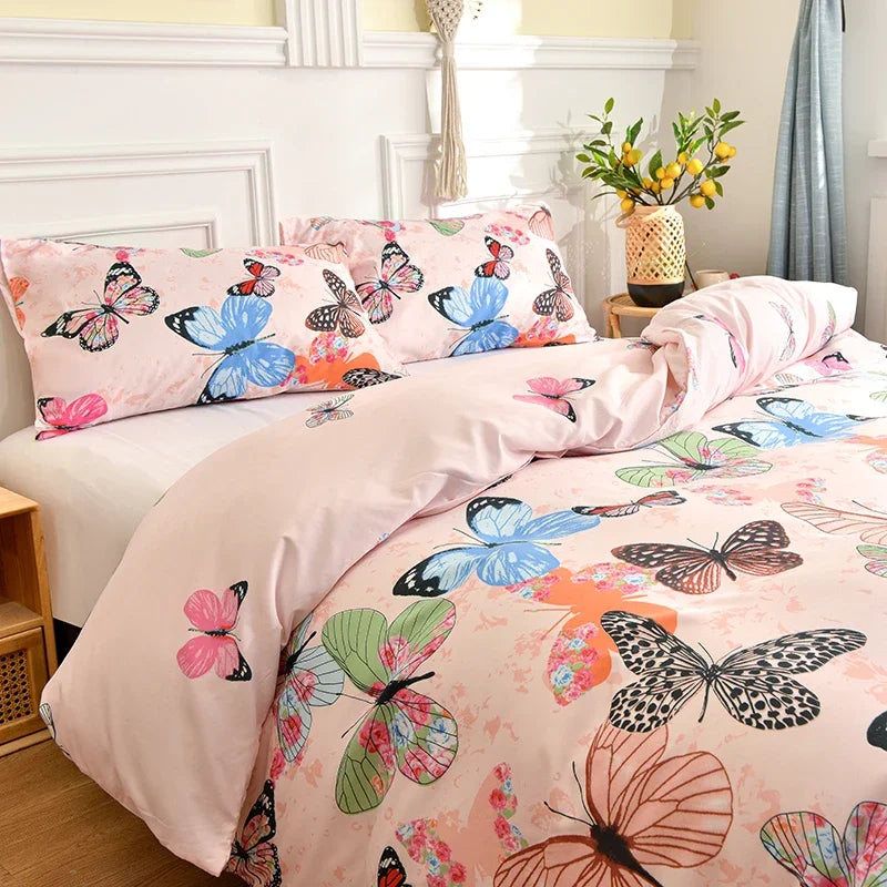 Bohemian Elegance Brushed Polyester Duvet Cover Set with Pillowcases - Comfort, Vibrant Prints, Twin/Full/King/Queen Size