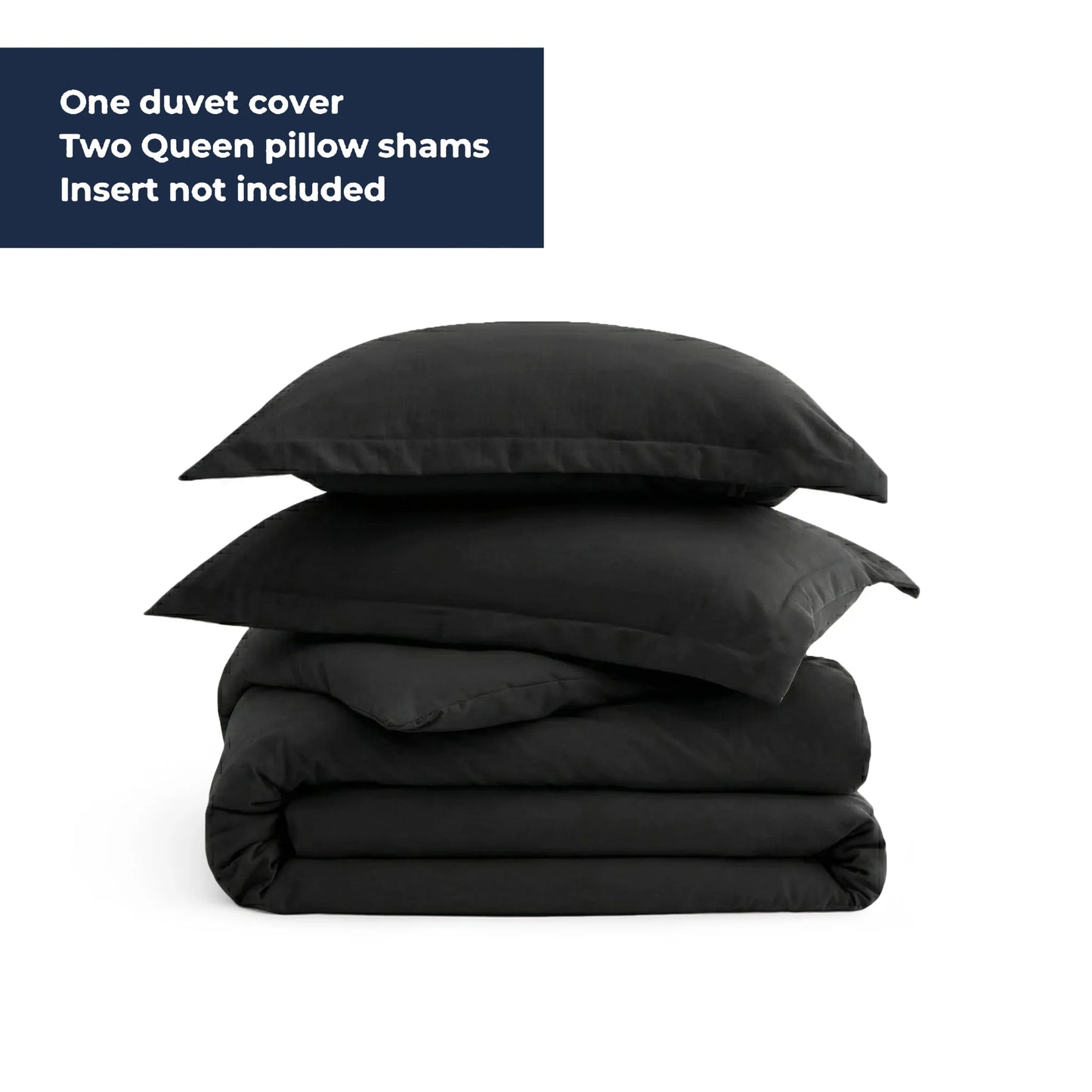 Plain Duvet Cover Set with Pillowcases – 3pcs, Multiple Sizes