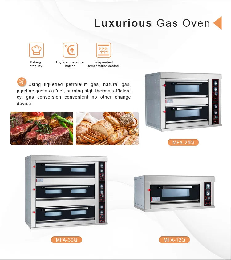 Commercial Electric Gas Automatic Bread Baking Oven Prices / Complete Bakery Equipment Machine For Sale