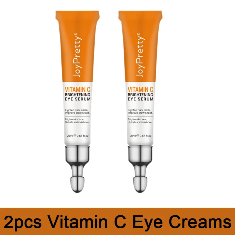 Anti Dark Circle Eye Cream Vitamin C Eye Bags Removal Whitening Lightening Cream Wrinkle Removal Serum Eyes Firming Skin Care