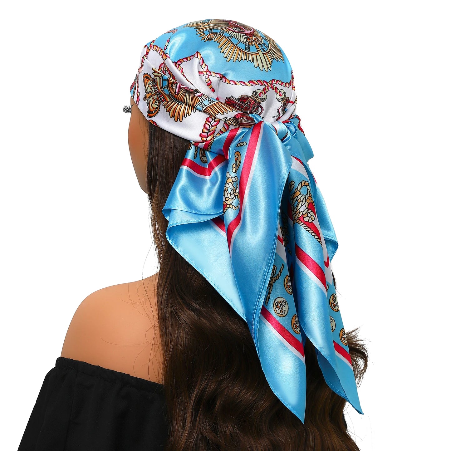Popular Shawls Europe And America Fashion Bandannas New Print Sunscreen 90X90CM Kerchief Four Seasons Luxury Square Silk Scarves