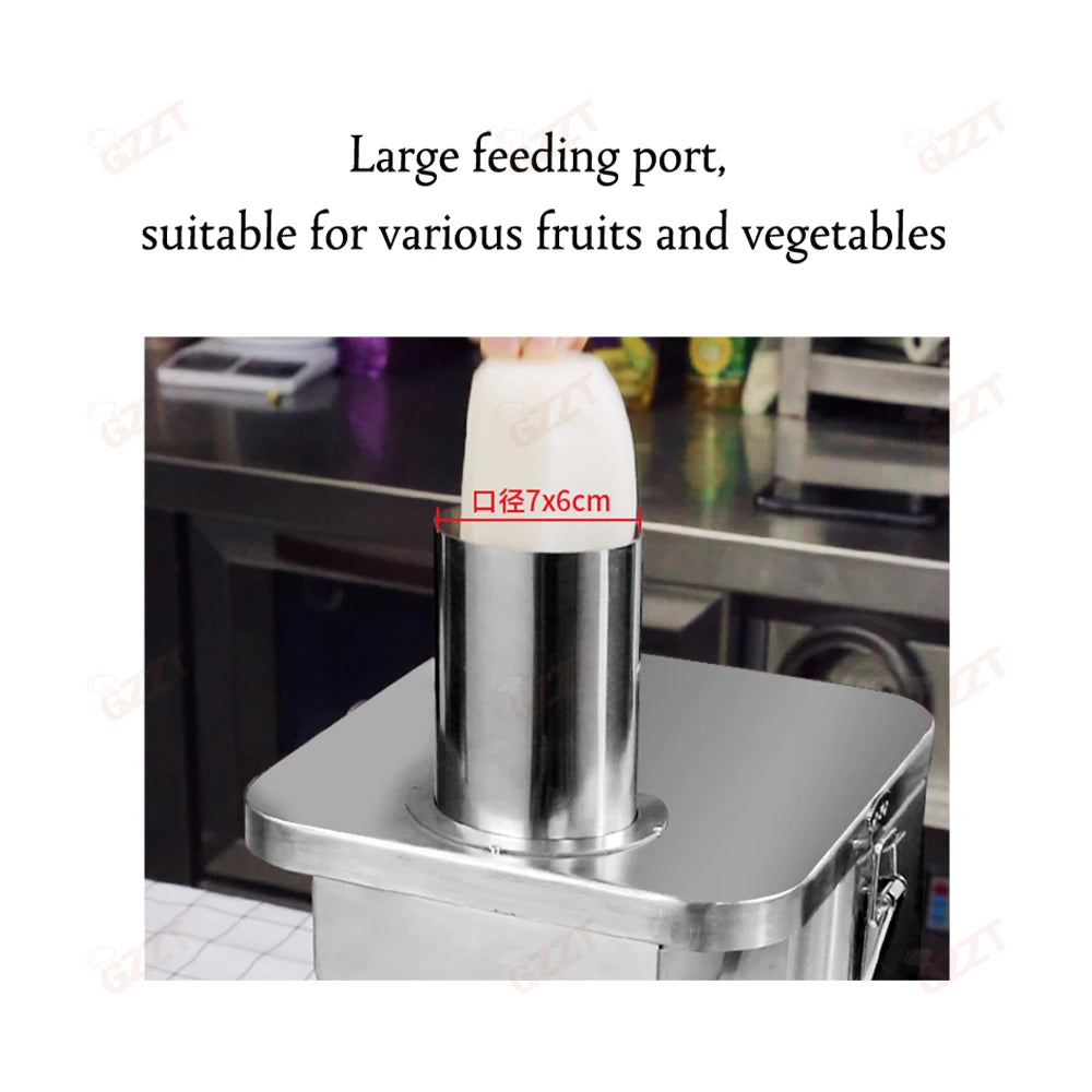 GZZT EVEC Electric Vegetable Cutter Commercial Cube Cutting Maker Fruit Slicer Cutting Strip Dice Food Processor With 5 Blades