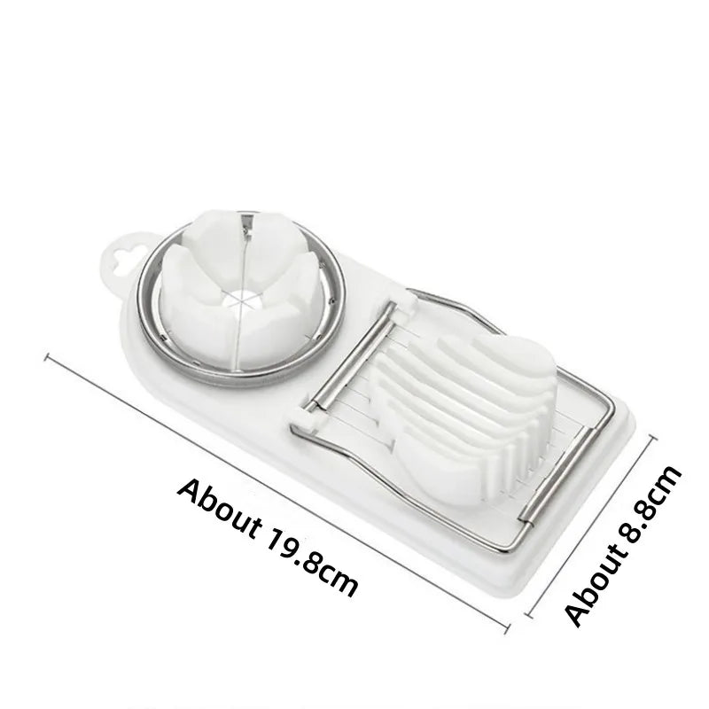 Multifunctional Egg Cutter Stainless Steel Egg Slicer Sectioner Cutter Mold Flower-Shape Luncheon Meat Cutter Kitchen Gadgets