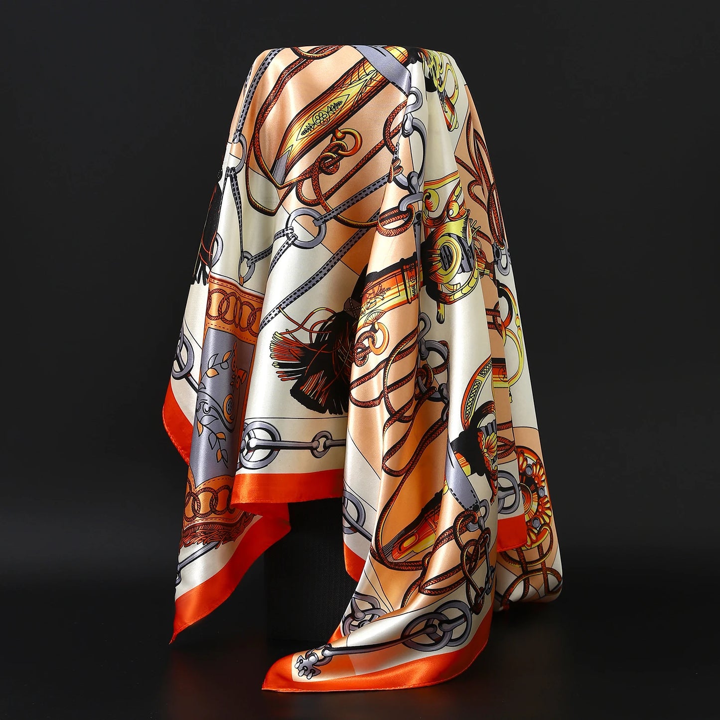 Popular Shawls Europe And America Fashion Bandannas New Print Sunscreen 90X90CM Kerchief Four Seasons Luxury Square Silk Scarves