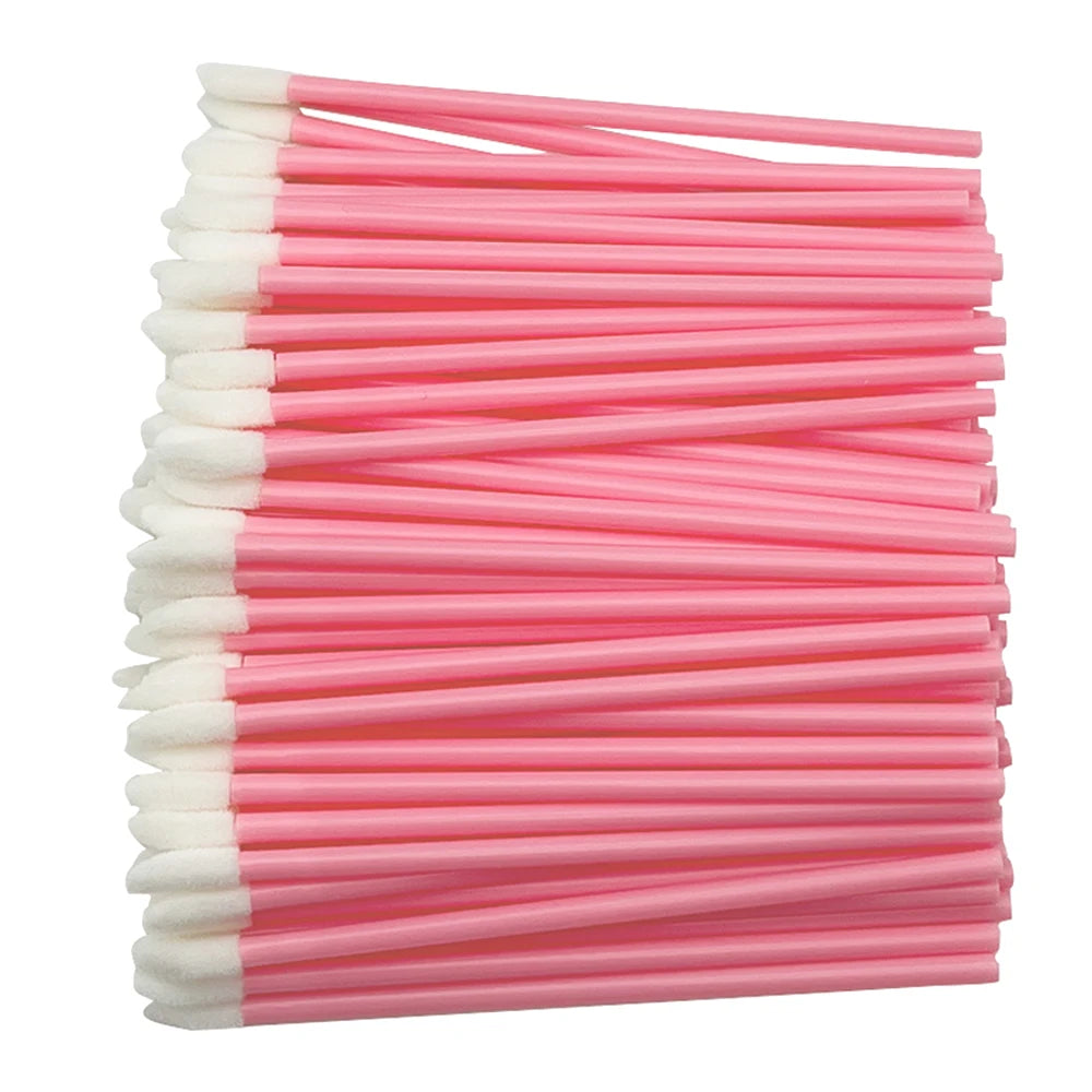 100/200pcs Lip Wands Applicators Eyelashes Brushes Lipstick Brush Mascara Applicator Gloss Wands Eyelash Extension Makeup Tool