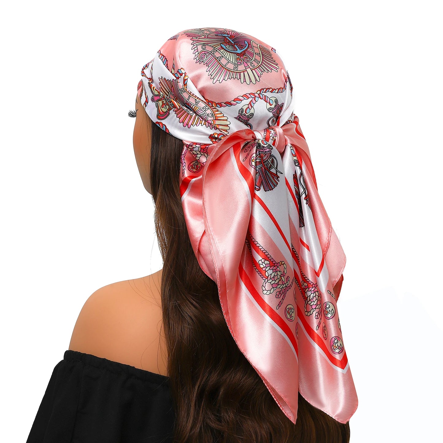 Popular Shawls Europe And America Fashion Bandannas New Print Sunscreen 90X90CM Kerchief Four Seasons Luxury Square Silk Scarves