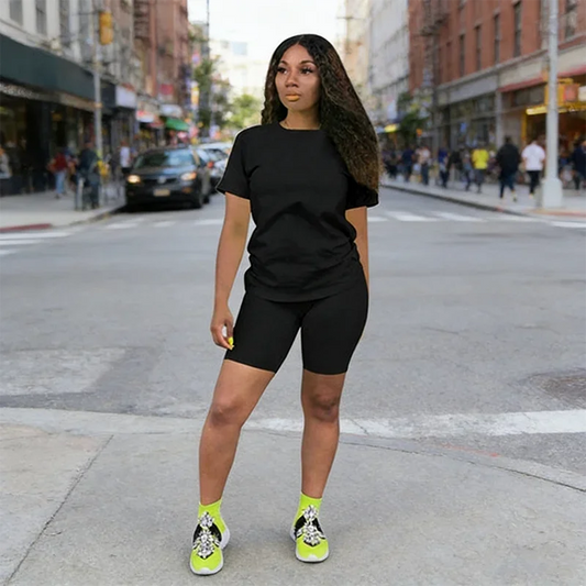 Hot Sales Womens Tracksuit Casual T-shirt Shorts 2 Pcs Set Outdoor Sports Jogging Woman Clothing Summer Street Short Outfits y2k