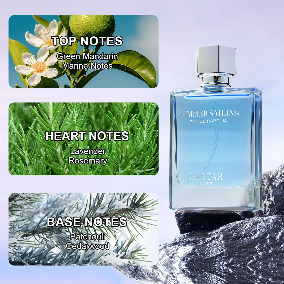 LASTAR Men's Perfume Set, 80ml/2.71fl oz, Cedar & Patchouli, long-lasting fragrance. Christmas/New Year gifts.For use on dates.